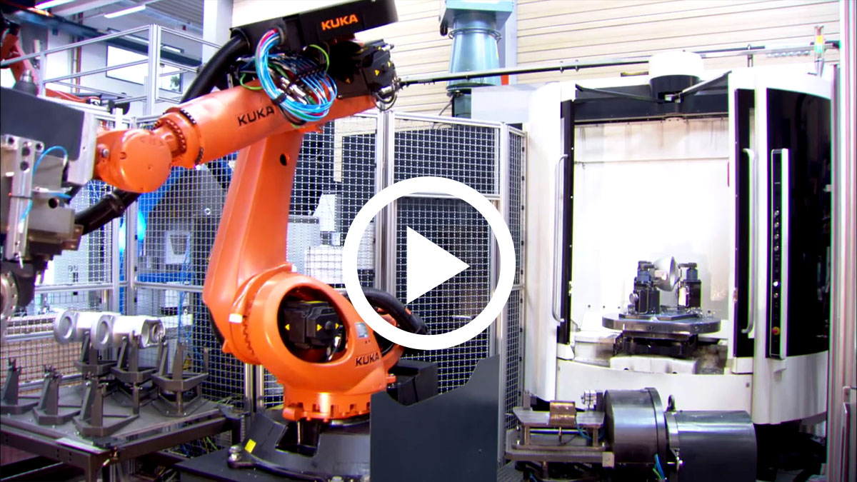 KUKA KR QUANTEC机器人装载和卸载机床